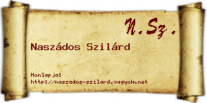 Naszádos Szilárd névjegykártya