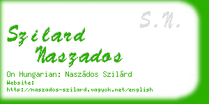 szilard naszados business card