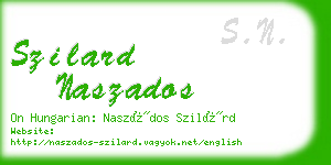 szilard naszados business card